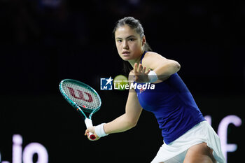 2024-11-19 - Emma Raducanu of Great Britain, Semi-Final tennis match between Great Britain and Slovakia during the Billie Jean King Cup 2024 on 19 November 2024 in Malaga, Spain - TENNIS - BILLIE JEAN KING CUP 2024 - SEMI FINAL - INTERNATIONALS - TENNIS