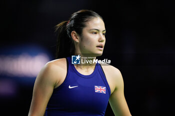 2024-11-19 - Emma Raducanu of Great Britain, Semi-Final tennis match between Great Britain and Slovakia during the Billie Jean King Cup 2024 on 19 November 2024 in Malaga, Spain - TENNIS - BILLIE JEAN KING CUP 2024 - SEMI FINAL - INTERNATIONALS - TENNIS