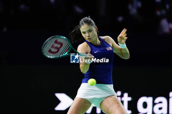 2024-11-19 - Emma Raducanu of Great Britain, Semi-Final tennis match between Great Britain and Slovakia during the Billie Jean King Cup 2024 on 19 November 2024 in Malaga, Spain - TENNIS - BILLIE JEAN KING CUP 2024 - SEMI FINAL - INTERNATIONALS - TENNIS