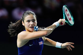 2024-11-19 - Emma Raducanu of Great Britain, Semi-Final tennis match between Great Britain and Slovakia during the Billie Jean King Cup 2024 on 19 November 2024 in Malaga, Spain - TENNIS - BILLIE JEAN KING CUP 2024 - SEMI FINAL - INTERNATIONALS - TENNIS