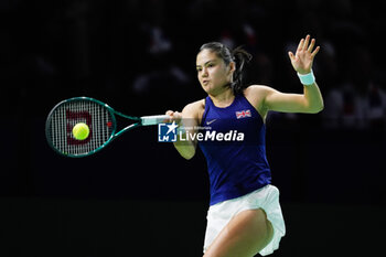 2024-11-19 - Emma Raducanu of Great Britain, Semi-Final tennis match between Great Britain and Slovakia during the Billie Jean King Cup 2024 on 19 November 2024 in Malaga, Spain - TENNIS - BILLIE JEAN KING CUP 2024 - SEMI FINAL - INTERNATIONALS - TENNIS