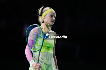 2024-11-20 - Rebecca Sramkova of Slovakia in action against Jasmine Paolini of Italy, Final tennis match between Slovakia and Italy during the Billie Jean King Cup 2024 on 20 November 2024 in Malaga, Spain - TENNIS - BILLIE JEAN KING CUP 2024 - FINAL - INTERNATIONALS - TENNIS