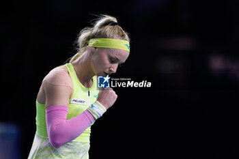 2024-11-20 - Rebecca Sramkova of Slovakia in action against Jasmine Paolini of Italy, Final tennis match between Slovakia and Italy during the Billie Jean King Cup 2024 on 20 November 2024 in Malaga, Spain - TENNIS - BILLIE JEAN KING CUP 2024 - FINAL - INTERNATIONALS - TENNIS