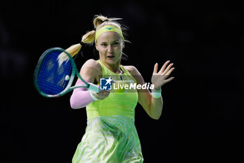 2024-11-20 - Rebecca Sramkova of Slovakia in action against Jasmine Paolini of Italy, Final tennis match between Slovakia and Italy during the Billie Jean King Cup 2024 on 20 November 2024 in Malaga, Spain - TENNIS - BILLIE JEAN KING CUP 2024 - FINAL - INTERNATIONALS - TENNIS