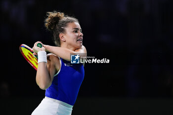 2024-11-20 - Jasmine Paolini of Italy in action against Rebecca Sramkova of Slovakia, Final tennis match between Slovakia and Italy during the Billie Jean King Cup 2024 on 20 November 2024 in Malaga, Spain - TENNIS - BILLIE JEAN KING CUP 2024 - FINAL - INTERNATIONALS - TENNIS