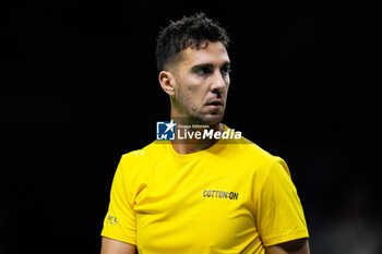 2024-11-21 - Thanasi Kokkinakis of Australia in action against Ben Shelton of USA during the Davis Cup 2024, quarter-final tennis event between United States and Australia on 21 November 2024 in Malaga, Spain - TENNIS - DAVIS CUP 2024 - 1/4 - USA V AUSTRALIA - INTERNATIONALS - TENNIS