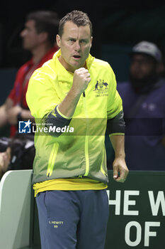 2024-11-21 - Australian Davis Cup Captain Lleyton Hewitt during the 2024 Davis Cup Finals quarter-final tennis tie between United States (USA) and Australia at Palacio de Deportes Jose Maria Martin Carpena on November 21, 2024 in Malaga, Spain - TENNIS - DAVIS CUP 2024 - 1/4 - USA V AUSTRALIA - INTERNATIONALS - TENNIS