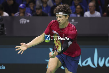 2024-11-21 - Ben Shelton of USA during the 2024 Davis Cup Finals quarter-final tennis tie between United States (USA) and Australia at Palacio de Deportes Jose Maria Martin Carpena on November 21, 2024 in Malaga, Spain - TENNIS - DAVIS CUP 2024 - 1/4 - USA V AUSTRALIA - INTERNATIONALS - TENNIS