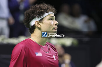 2024-11-21 - Ben Shelton of USA during the 2024 Davis Cup Finals quarter-final tennis tie between United States (USA) and Australia at Palacio de Deportes Jose Maria Martin Carpena on November 21, 2024 in Malaga, Spain - TENNIS - DAVIS CUP 2024 - 1/4 - USA V AUSTRALIA - INTERNATIONALS - TENNIS