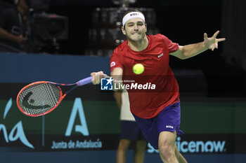 2024-11-21 - Taylor Fritz of USA during the 2024 Davis Cup Finals quarter-final tennis tie between United States (USA) and Australia at Palacio de Deportes Jose Maria Martin Carpena on November 21, 2024 in Malaga, Spain - TENNIS - DAVIS CUP 2024 - 1/4 - USA V AUSTRALIA - INTERNATIONALS - TENNIS