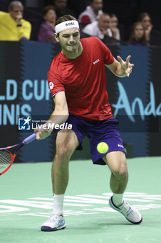 2024-11-21 - Taylor Fritz of USA during the 2024 Davis Cup Finals quarter-final tennis tie between United States (USA) and Australia at Palacio de Deportes Jose Maria Martin Carpena on November 21, 2024 in Malaga, Spain - TENNIS - DAVIS CUP 2024 - 1/4 - USA V AUSTRALIA - INTERNATIONALS - TENNIS