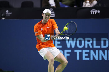 2024-11-22 - Botic Van de Zandschulp of Netherlands in action against Daniel Altmaier of Germany during the Davis Cup 2024, Semi-Finals tennis event between Germany and Netherlands on November 22, 2024 at Martin Carpena Pavilion in Malaga, Spain - TENNIS - DAVIS CUP 2024 - 1/2 - GERMANY V NETHERLANDS - INTERNATIONALS - TENNIS