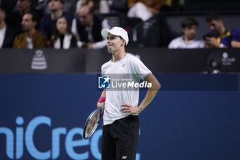 2024-11-22 - Daniel Altmaier of Germany in action against Botic Van de Zandschulp of Netherlands during the Davis Cup 2024, Semi-Finals tennis event between Germany and Netherlands on November 22, 2024 at Martin Carpena Pavilion in Malaga, Spain - TENNIS - DAVIS CUP 2024 - 1/2 - GERMANY V NETHERLANDS - INTERNATIONALS - TENNIS