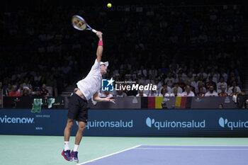 2024-11-22 - Daniel Altmaier of Germany in action against Botic Van de Zandschulp of Netherlands during the Davis Cup 2024, Semi-Finals tennis event between Germany and Netherlands on November 22, 2024 at Martin Carpena Pavilion in Malaga, Spain - TENNIS - DAVIS CUP 2024 - 1/2 - GERMANY V NETHERLANDS - INTERNATIONALS - TENNIS