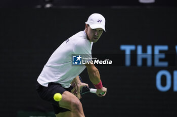 2024-11-22 - Daniel Altmaier of Germany in action against Botic Van de Zandschulp of Netherlands during the Davis Cup 2024, Semi-Finals tennis event between Germany and Netherlands on November 22, 2024 at Martin Carpena Pavilion in Malaga, Spain - TENNIS - DAVIS CUP 2024 - 1/2 - GERMANY V NETHERLANDS - INTERNATIONALS - TENNIS