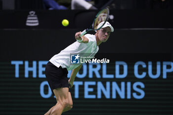 2024-11-22 - Daniel Altmaier of Germany in action against Botic Van de Zandschulp of Netherlands during the Davis Cup 2024, Semi-Finals tennis event between Germany and Netherlands on November 22, 2024 at Martin Carpena Pavilion in Malaga, Spain - TENNIS - DAVIS CUP 2024 - 1/2 - GERMANY V NETHERLANDS - INTERNATIONALS - TENNIS