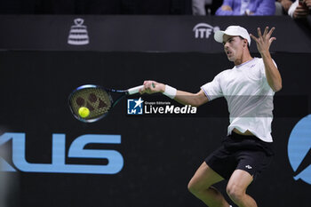 2024-11-22 - Daniel Altmaier of Germany in action against Botic Van de Zandschulp of Netherlands during the Davis Cup 2024, Semi-Finals tennis event between Germany and Netherlands on November 22, 2024 at Martin Carpena Pavilion in Malaga, Spain - TENNIS - DAVIS CUP 2024 - 1/2 - GERMANY V NETHERLANDS - INTERNATIONALS - TENNIS