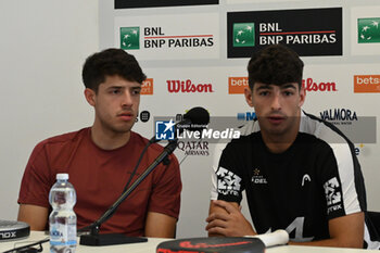 2024-06-18 - Agustin Tapia and Arturo Coello during the Press Conference of the BNL Italy Major Premier Padel at Foro Italico in Rome, Italy on July 18th, 2024 - BNL ITALY MAJOR PREMIER PADEL  - PADEL - TENNIS