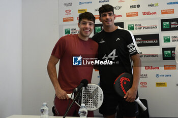 2024-06-18 - Agustin Tapia and Arturo Coello during the Press Conference of the BNL Italy Major Premier Padel at Foro Italico in Rome, Italy on July 18th, 2024 - BNL ITALY MAJOR PREMIER PADEL  - PADEL - TENNIS