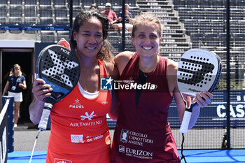 2024-06-18 - Lea Godallier and Giorgia Marchetti winning the Round of 64 of the BNL Italy Major Premier Padel at Foro Italico in Rome, Italy on July 18th, 2024 - BNL ITALY MAJOR PREMIER PADEL  - PADEL - TENNIS