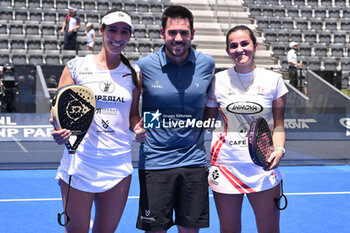 2024-06-18 - Teresa Navarro Lopez-Barajas and Ariadna Canellas Rodero winning the Round of 64 of the BNL Italy Major Premier Padel at Foro Italico in Rome, Italy on July 18th, 2024 - BNL ITALY MAJOR PREMIER PADEL  - PADEL - TENNIS