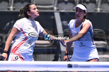 2024-06-18 - Teresa Navarro Lopez-Barajas and Ariadna Canellas Rodero are competing in the Round of 64 of the BNL Italy Major Premier Padel at Foro Italico in Rome, Italy on July 18th, 2024 - BNL ITALY MAJOR PREMIER PADEL  - PADEL - TENNIS