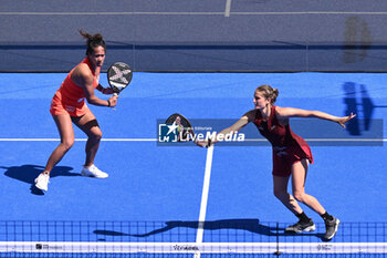 2024-06-18 - Lea Godallier and Giorgia Marchetti are competing in the Round of 64 of the BNL Italy Major Premier Padel at Foro Italico in Rome, Italy on July 18th, 2024 - BNL ITALY MAJOR PREMIER PADEL  - PADEL - TENNIS