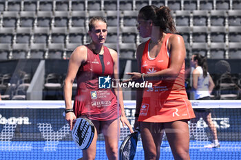 2024-06-18 - Lea Godallier and Giorgia Marchetti are competing in the Round of 64 of the BNL Italy Major Premier Padel at Foro Italico in Rome, Italy on July 18th, 2024 - BNL ITALY MAJOR PREMIER PADEL  - PADEL - TENNIS