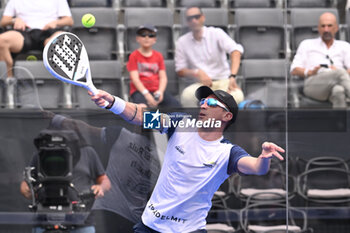 2024-06-20 - Victor Ruiz and Lucas Bergamini are competing in the Round of 16 of the BNL Italy Major Premier Padel at Foro Italico in Rome, Italy on July 20th, 2024 - BNL ITALY MAJOR PREMIER PADEL  - PADEL - TENNIS