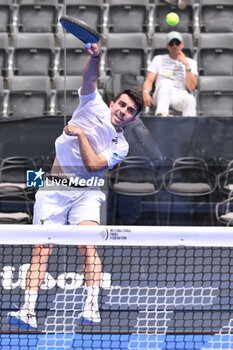 2024-06-20 - Victor Ruiz and Lucas Bergamini are competing in the Round of 16 of the BNL Italy Major Premier Padel at Foro Italico in Rome, Italy on July 20th, 2024 - BNL ITALY MAJOR PREMIER PADEL  - PADEL - TENNIS