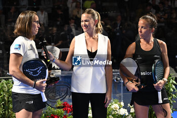 2024-06-23 - Lucia Sainz Pelegri and Patricia Llaguno Zielinski the winners during the awards ceremony of the BNL Italy Major Premier Padel at Foro Italico in Rome, Italy on July 23th, 2024 - BNL ITALY MAJOR PREMIER PADEL - PADEL - TENNIS