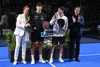 2024-06-23 - Arturo Coello and Agustin Tapia the winners during the awards ceremony of the BNL Italy Major Premier Padel at Foro Italico in Rome, Italy on July 23th, 2024 - BNL ITALY MAJOR PREMIER PADEL - PADEL - TENNIS