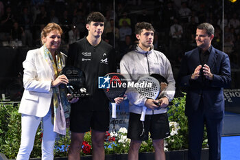 2024-06-23 - Arturo Coello and Agustin Tapia the winners during the awards ceremony of the BNL Italy Major Premier Padel at Foro Italico in Rome, Italy on July 23th, 2024 - BNL ITALY MAJOR PREMIER PADEL - PADEL - TENNIS