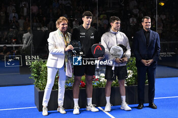 2024-06-23 - Arturo Coello and Agustin Tapia the winners during the awards ceremony of the BNL Italy Major Premier Padel at Foro Italico in Rome, Italy on July 23th, 2024 - BNL ITALY MAJOR PREMIER PADEL - PADEL - TENNIS