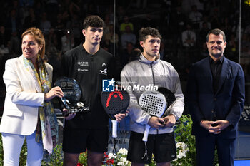 2024-06-23 - Arturo Coello and Agustin Tapia the winners during the awards ceremony of the BNL Italy Major Premier Padel at Foro Italico in Rome, Italy on July 23th, 2024 - BNL ITALY MAJOR PREMIER PADEL - PADEL - TENNIS