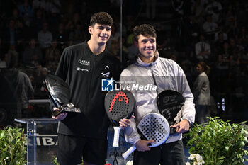 2024-06-23 - Arturo Coello and Agustin Tapia the winners during the awards ceremony of the BNL Italy Major Premier Padel at Foro Italico in Rome, Italy on July 23th, 2024 - BNL ITALY MAJOR PREMIER PADEL - PADEL - TENNIS