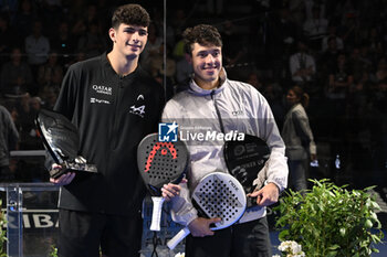 2024-06-23 - Arturo Coello and Agustin Tapia the winners during the awards ceremony of the BNL Italy Major Premier Padel at Foro Italico in Rome, Italy on July 23th, 2024 - BNL ITALY MAJOR PREMIER PADEL - PADEL - TENNIS