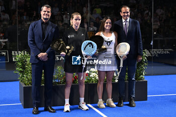 2024-06-23 - Ariana Sanchez Fallada and Paula Josemaria Martin the winners during the awards ceremony of the BNL Italy Major Premier Padel at Foro Italico in Rome, Italy on July 23th, 2024 - BNL ITALY MAJOR PREMIER PADEL - PADEL - TENNIS