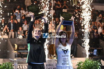 2024-06-23 - Ariana Sanchez Fallada and Paula Josemaria Martin the winners during the awards ceremony of the BNL Italy Major Premier Padel at Foro Italico in Rome, Italy on July 23th, 2024 - BNL ITALY MAJOR PREMIER PADEL - PADEL - TENNIS