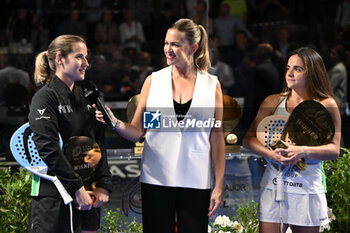 2024-06-23 - Ariana Sanchez Fallada and Paula Josemaria Martin the winners during the awards ceremony of the BNL Italy Major Premier Padel at Foro Italico in Rome, Italy on July 23th, 2024 - BNL ITALY MAJOR PREMIER PADEL - PADEL - TENNIS