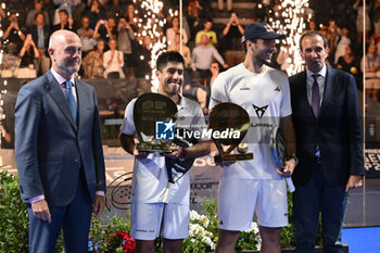 2024-06-23 - Federico Chingotto and Alejandro Galan the winners during the awards ceremony of the BNL Italy Major Premier Padel at Foro Italico in Rome, Italy on July 23th, 2024 - BNL ITALY MAJOR PREMIER PADEL - PADEL - TENNIS