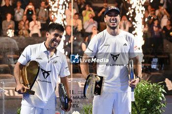 2024-06-23 - Federico Chingotto and Alejandro Galan the winners during the awards ceremony of the BNL Italy Major Premier Padel at Foro Italico in Rome, Italy on July 23th, 2024 - BNL ITALY MAJOR PREMIER PADEL - PADEL - TENNIS