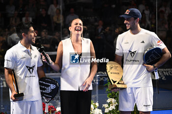 2024-06-23 - Federico Chingotto and Alejandro Galan the winners during the awards ceremony of the BNL Italy Major Premier Padel at Foro Italico in Rome, Italy on July 23th, 2024 - BNL ITALY MAJOR PREMIER PADEL - PADEL - TENNIS