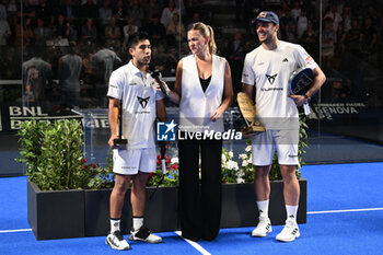 2024-06-23 - Federico Chingotto and Alejandro Galan the winners during the awards ceremony of the BNL Italy Major Premier Padel at Foro Italico in Rome, Italy on July 23th, 2024 - BNL ITALY MAJOR PREMIER PADEL - PADEL - TENNIS