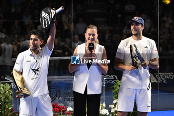 2024-06-23 - Federico Chingotto and Alejandro Galan the winners during the awards ceremony of the BNL Italy Major Premier Padel at Foro Italico in Rome, Italy on July 23th, 2024 - BNL ITALY MAJOR PREMIER PADEL - PADEL - TENNIS