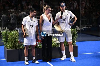 2024-06-23 - Federico Chingotto and Alejandro Galan the winners during the awards ceremony of the BNL Italy Major Premier Padel at Foro Italico in Rome, Italy on July 23th, 2024 - BNL ITALY MAJOR PREMIER PADEL - PADEL - TENNIS