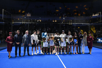 2024-06-23 - Arturo Coello, Agustin Tapia,Federico Chingotto, Paula Josemaria Martin, Ariana Sanchez Fallada, Alejandro Galan, Lucia Sainz Pelegri and Patricia Llaguno Zielinski the winners during the awards ceremony of the BNL Italy Major Premier Padel at Foro Italico in Rome, Italy on July 23th, 2024 - BNL ITALY MAJOR PREMIER PADEL - PADEL - TENNIS