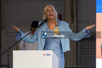 2024-07-07 - Petra Sorling during the Opening Ceremony of the Championship Master Table Tennis Rome 2024 - OPENING CEREMONY OF THE CHAMPIONSHIP MASTER TABLE TENNIS ROME 2024 - TABLE TENNIS - TENNIS