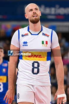 2024-07-16 - Riccardo Sbertoli of Italy - TEST MATCH - ITALY VS ARGENTINA - FRIENDLY MATCH - VOLLEYBALL