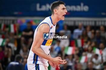 2024-07-16 - Alessandro Michieletto of Italy celebrates - TEST MATCH - ITALY VS ARGENTINA - FRIENDLY MATCH - VOLLEYBALL